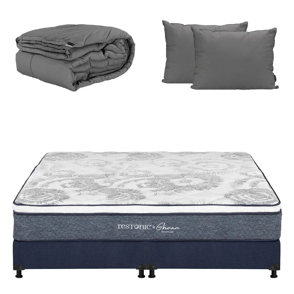 Colchón Restonic Ghana con Box con Ropa de Cama - Image 13