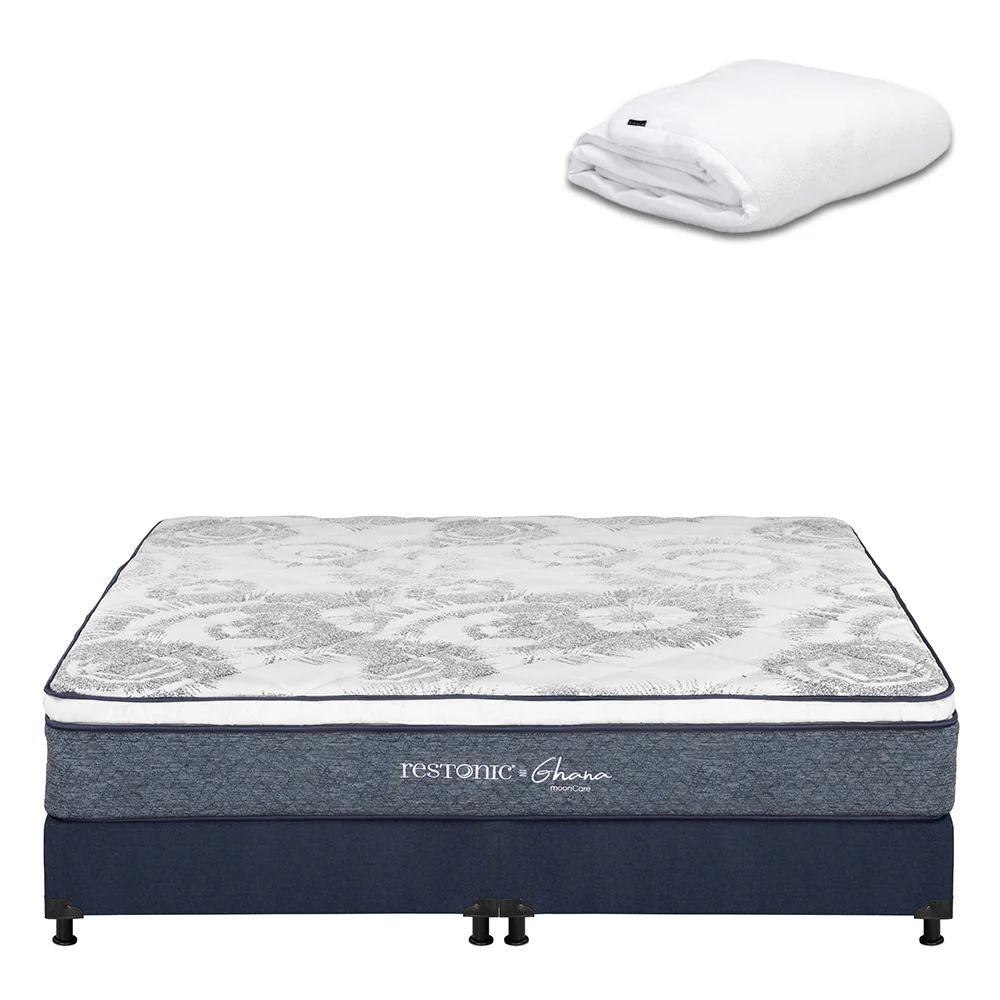 Colchón Restonic Ghana con Box con Ropa de Cama - Image 17
