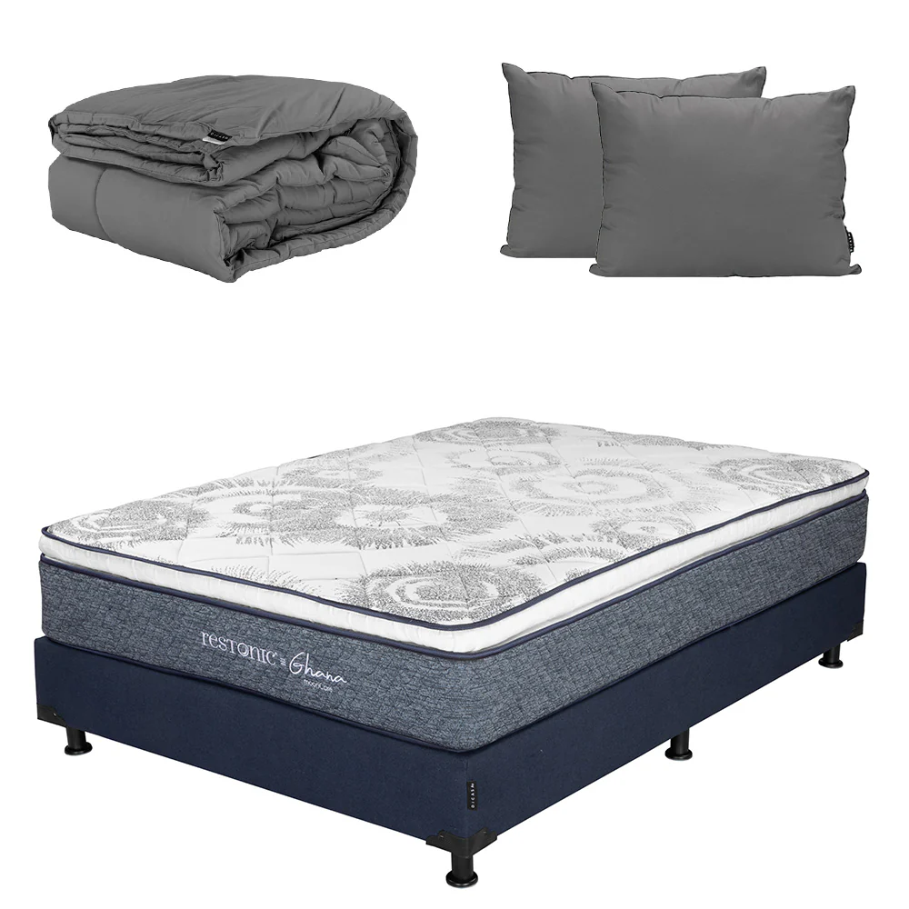 Colchón Restonic Ghana con Box con Ropa de Cama - Image 5