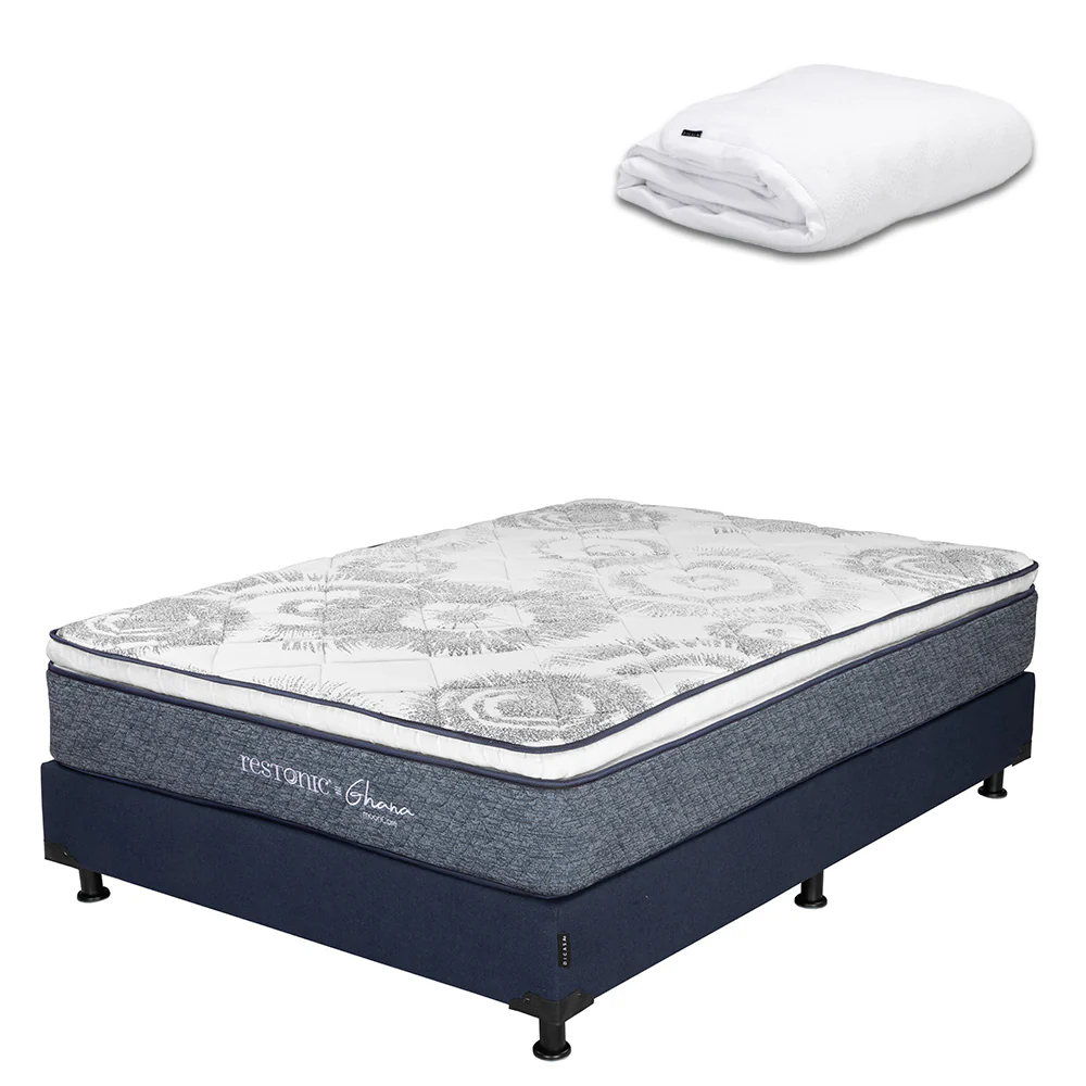 Colchón Restonic Ghana con Box con Ropa de Cama - Image 8
