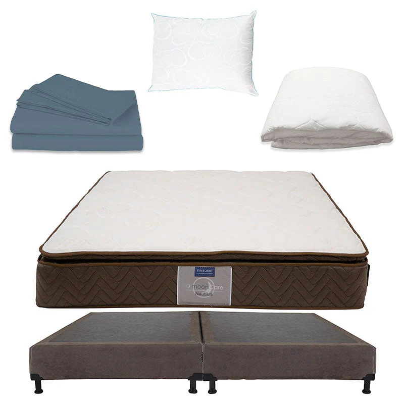 Colchón Restonic Nautilus con Box con Ropa de Cama - Image 35