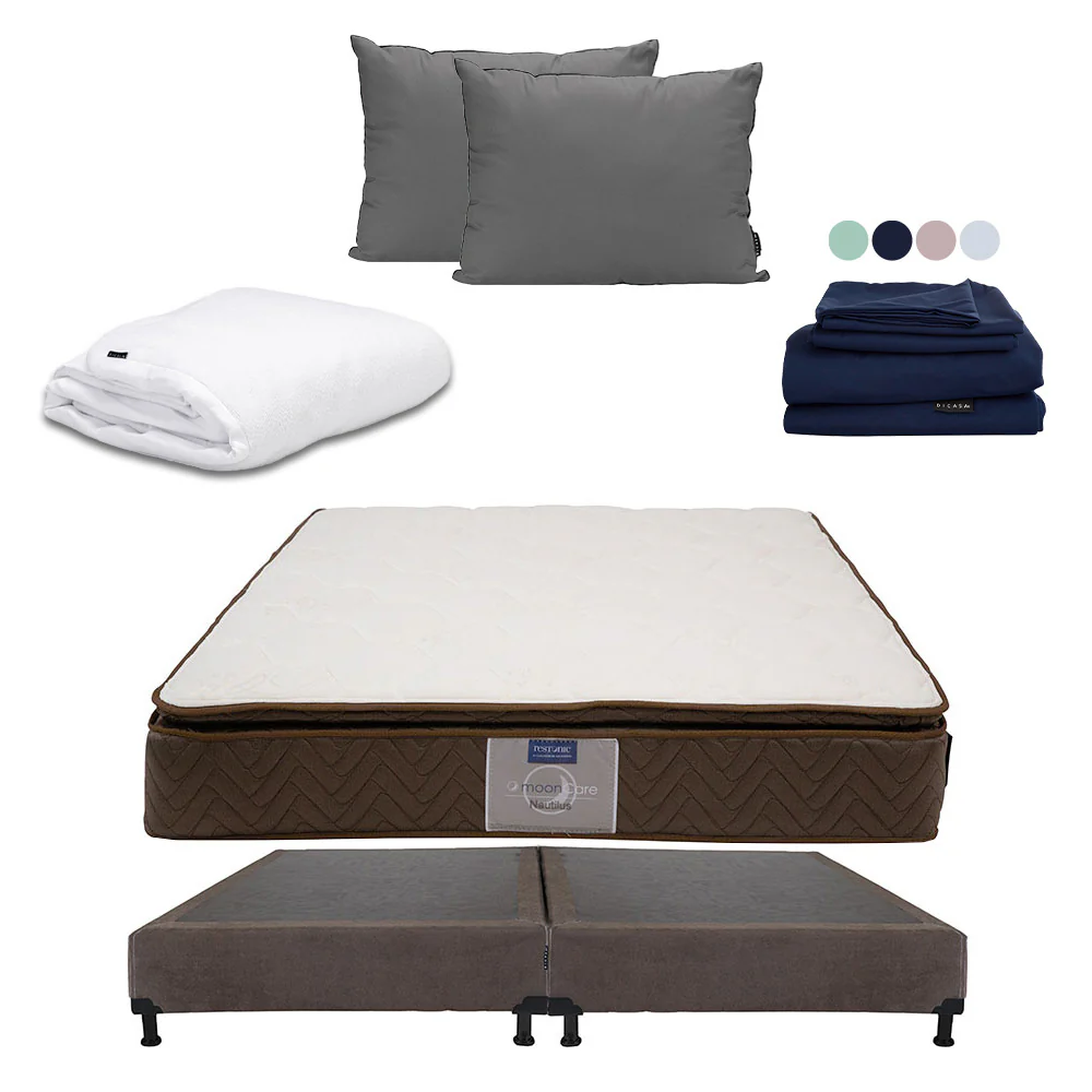 Colchón Restonic Nautilus con Box con Ropa de Cama - Image 43