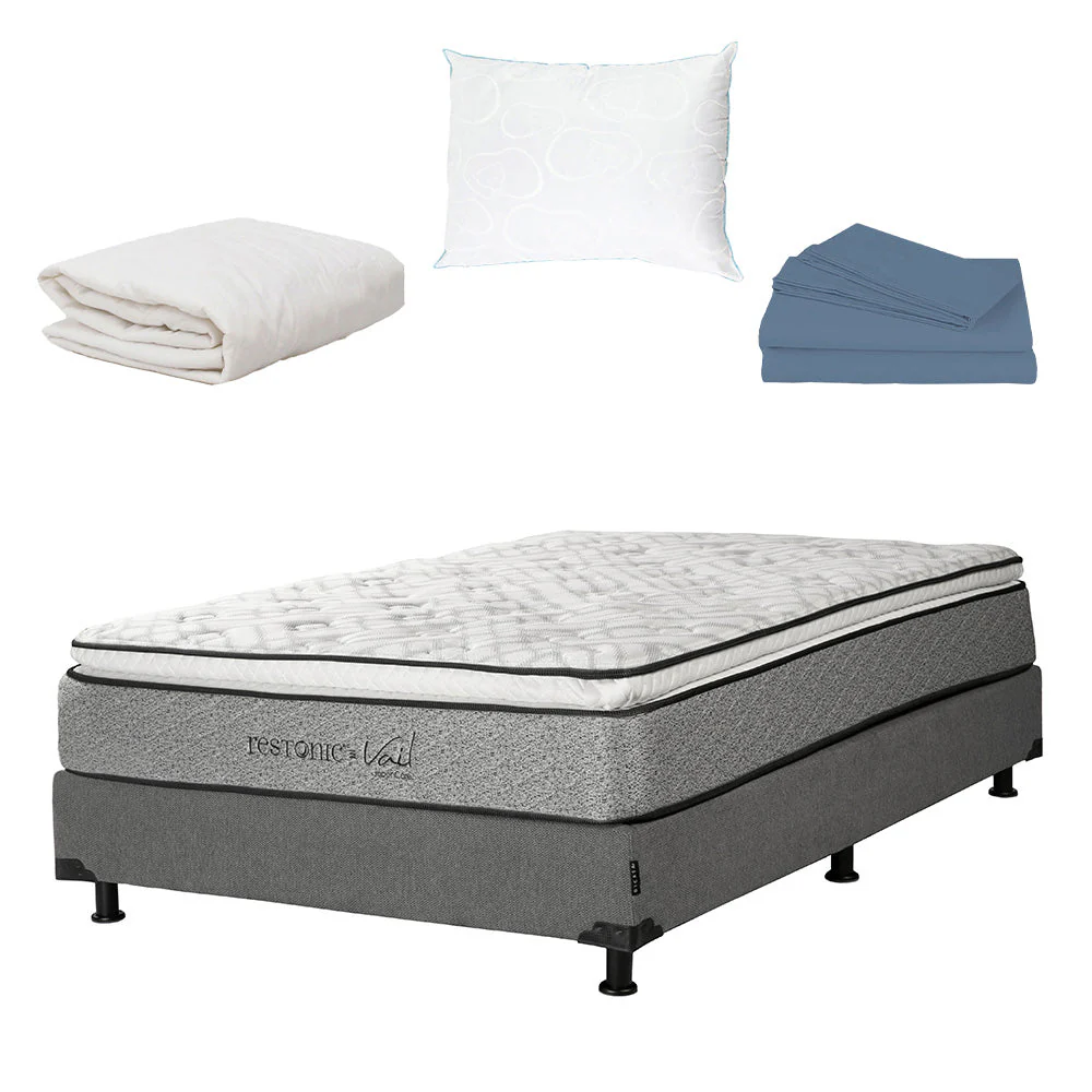 Colchón Restonic Vail con Box con Ropa de Cama - Image 10