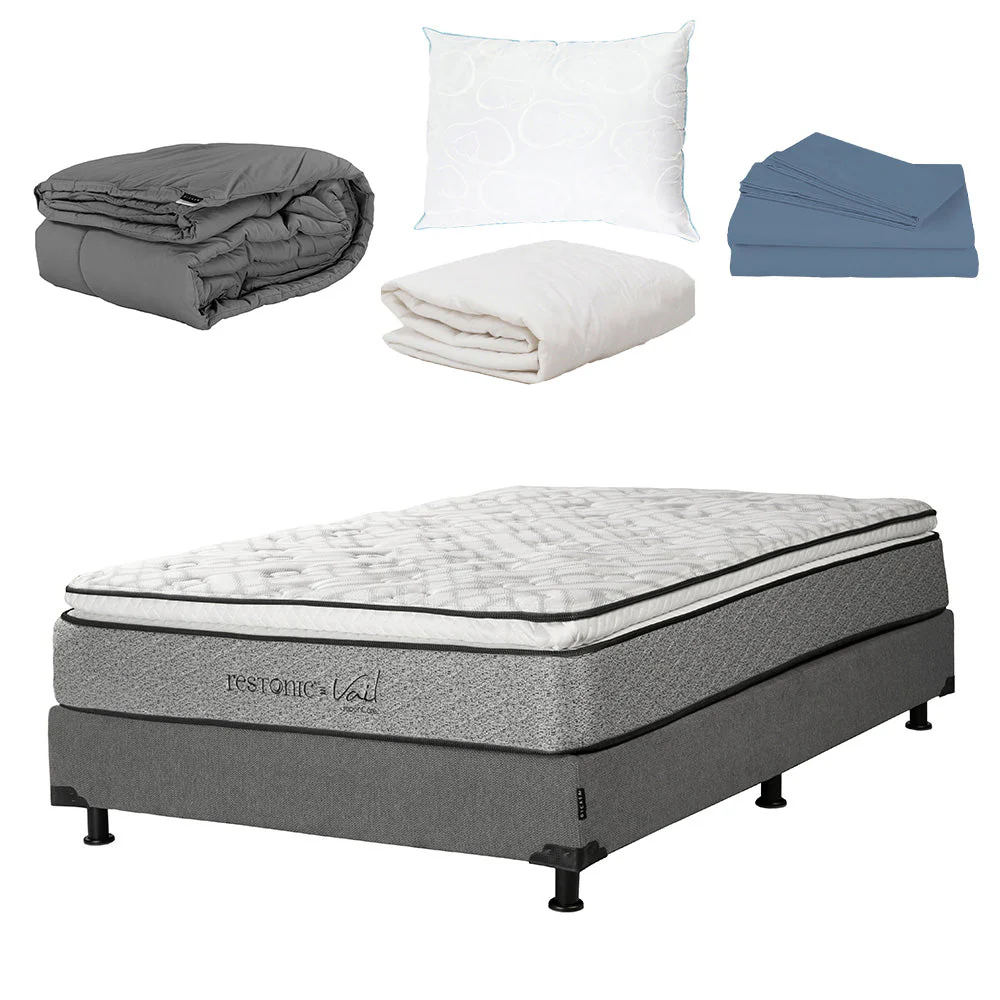 Colchón Restonic Vail con Box con Ropa de Cama - Image 11