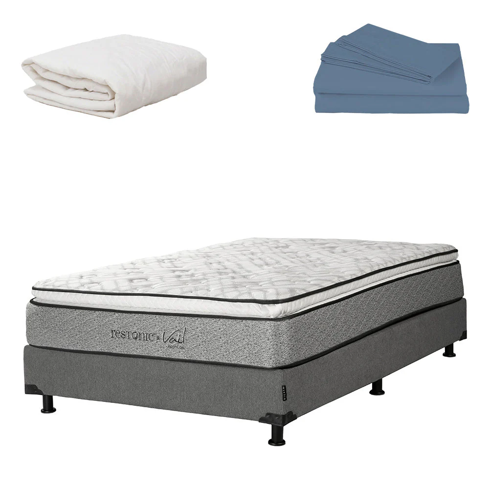 Colchón Restonic Vail con Box con Ropa de Cama - Image 13