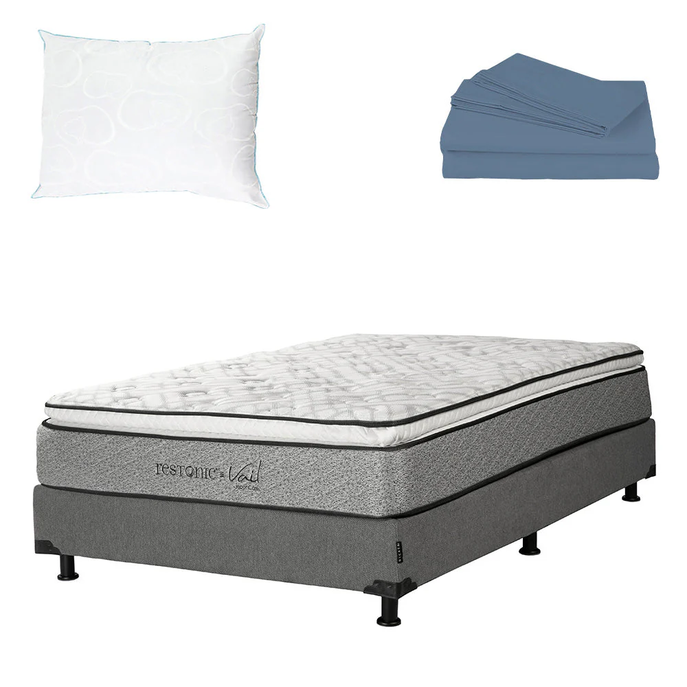 Colchón Restonic Vail con Box con Ropa de Cama - Image 14