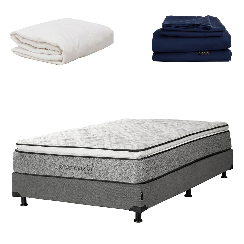 Colchón Restonic Vail con Box con Ropa de Cama - Image 15