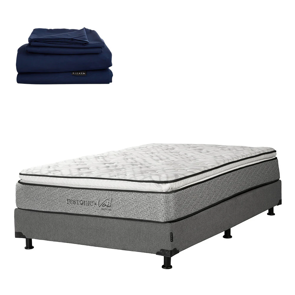 Colchón Restonic Vail con Box con Ropa de Cama - Image 17