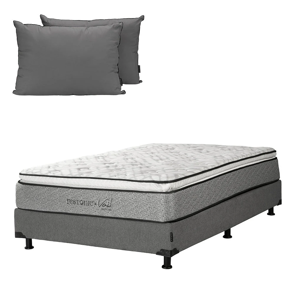 Colchón Restonic Vail con Box con Ropa de Cama - Image 18