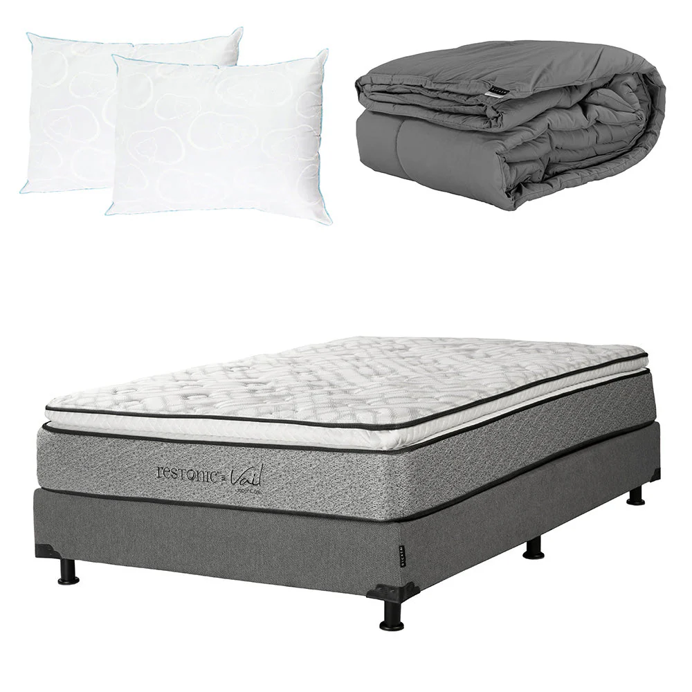 Colchón Restonic Vail con Box con Ropa de Cama - Image 21