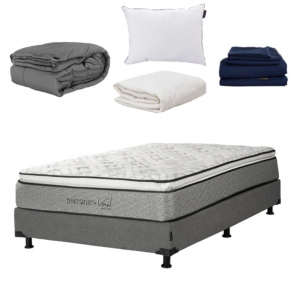 Colchón Restonic Vail con Box con Ropa de Cama - Image 22