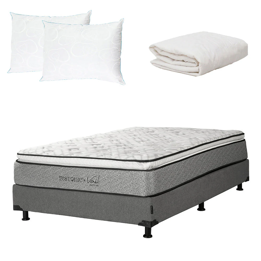 Colchón Restonic Vail con Box con Ropa de Cama - Image 23