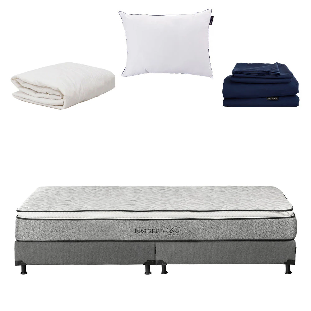 Colchón Restonic Vail con Box con Ropa de Cama - Image 25