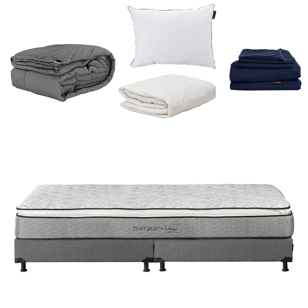 Colchón Restonic Vail con Box con Ropa de Cama - Image 26