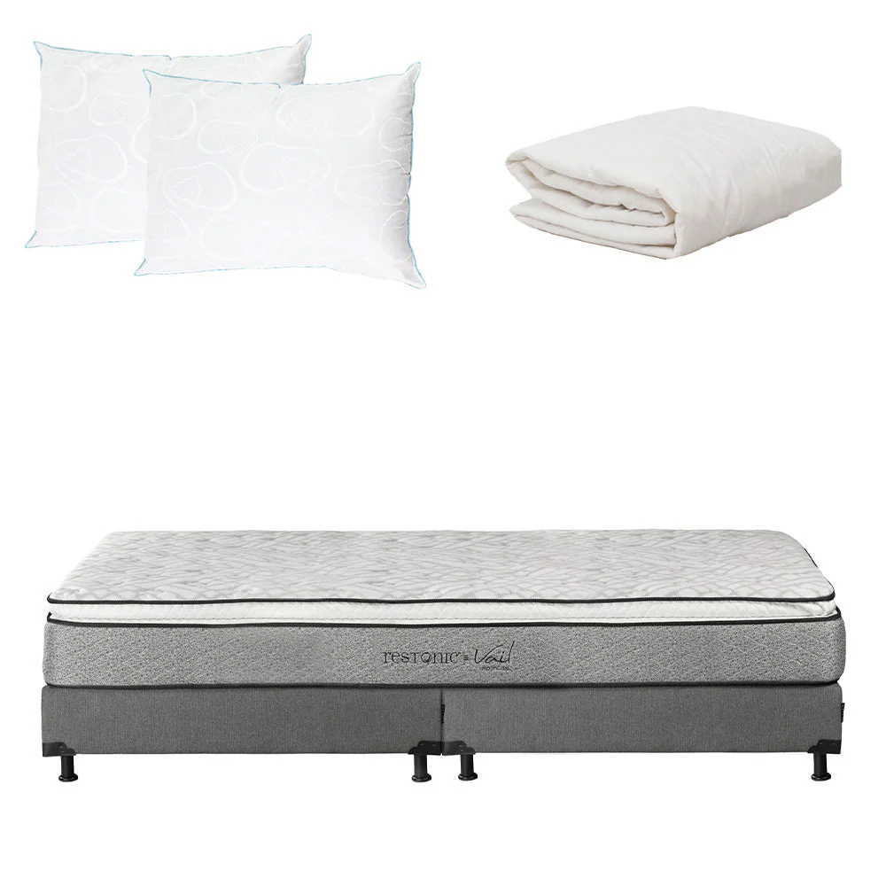 Colchón Restonic Vail con Box con Ropa de Cama - Image 29
