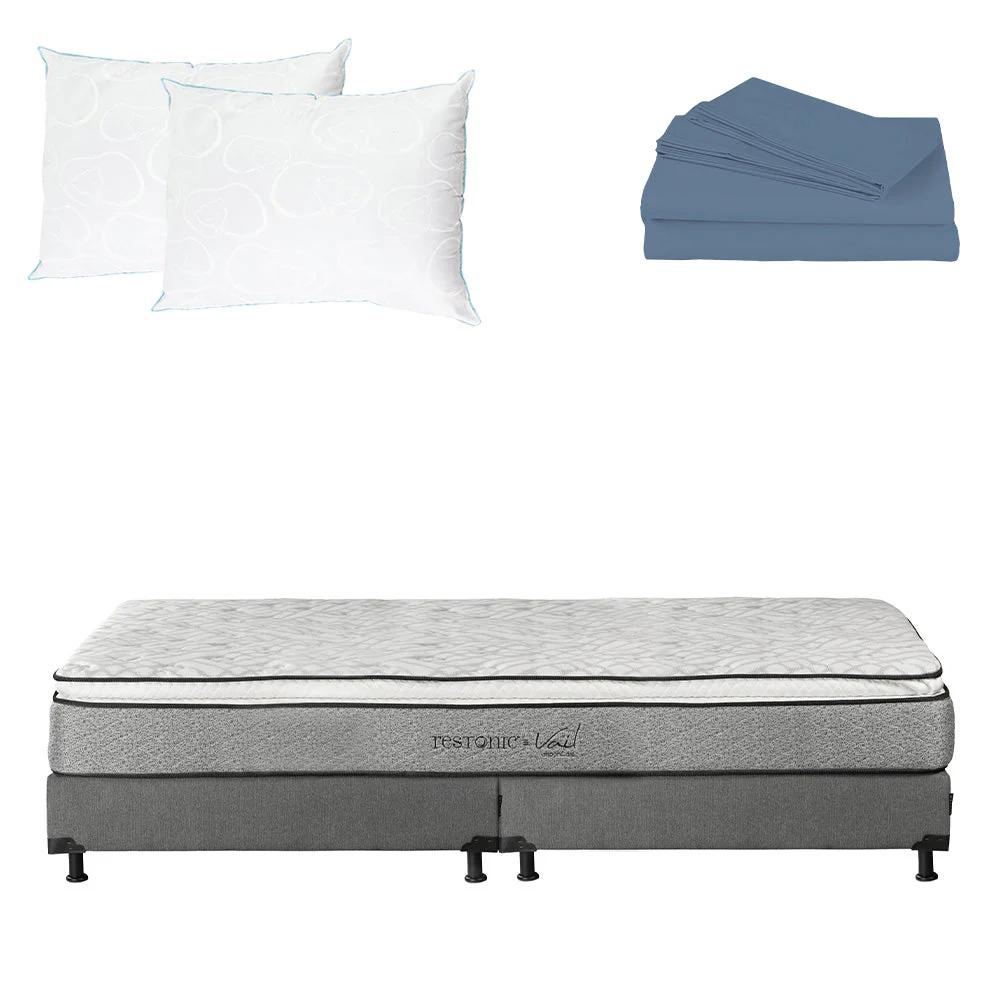 Colchón Restonic Vail con Box con Ropa de Cama - Image 30