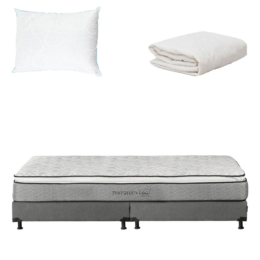 Colchón Restonic Vail con Box con Ropa de Cama - Image 31