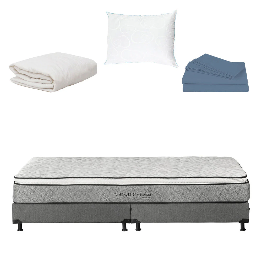 Colchón Restonic Vail con Box con Ropa de Cama - Image 32