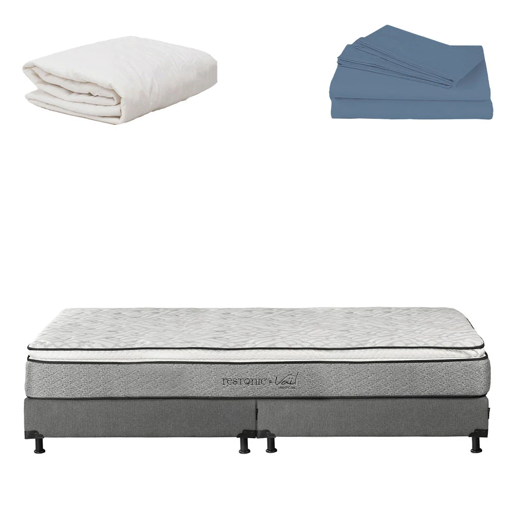 Colchón Restonic Vail con Box con Ropa de Cama - Image 34