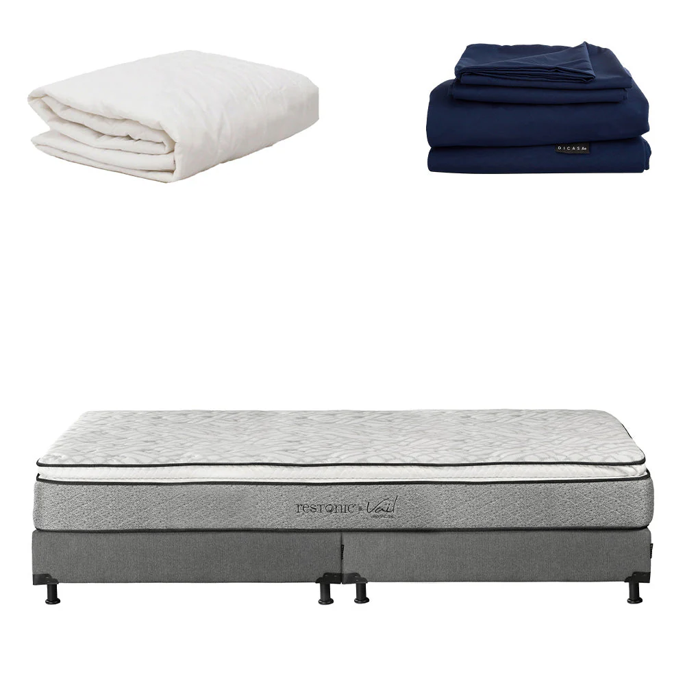 Colchón Restonic Vail con Box con Ropa de Cama - Image 35