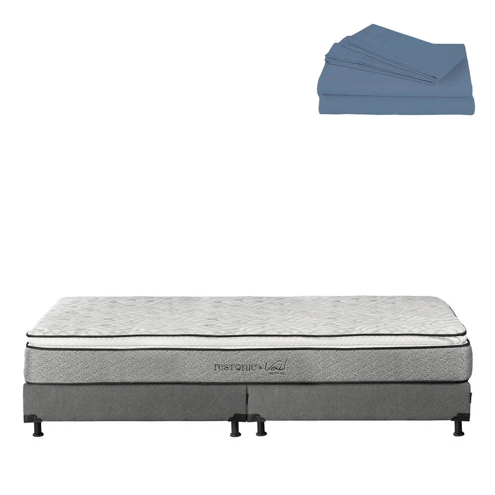 Colchón Restonic Vail con Box con Ropa de Cama - Image 36