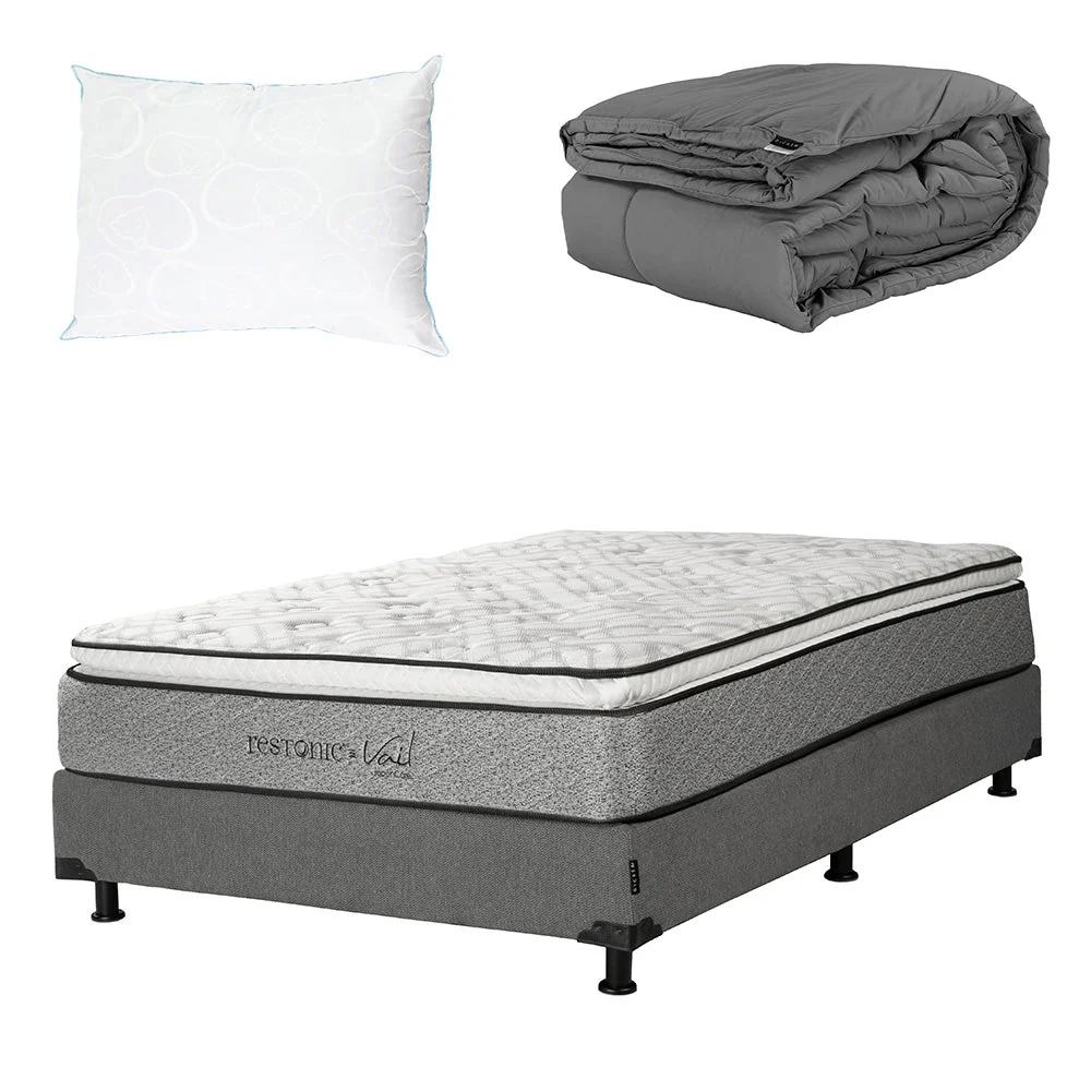 Colchón Restonic Vail con Box con Ropa de Cama - Image 8