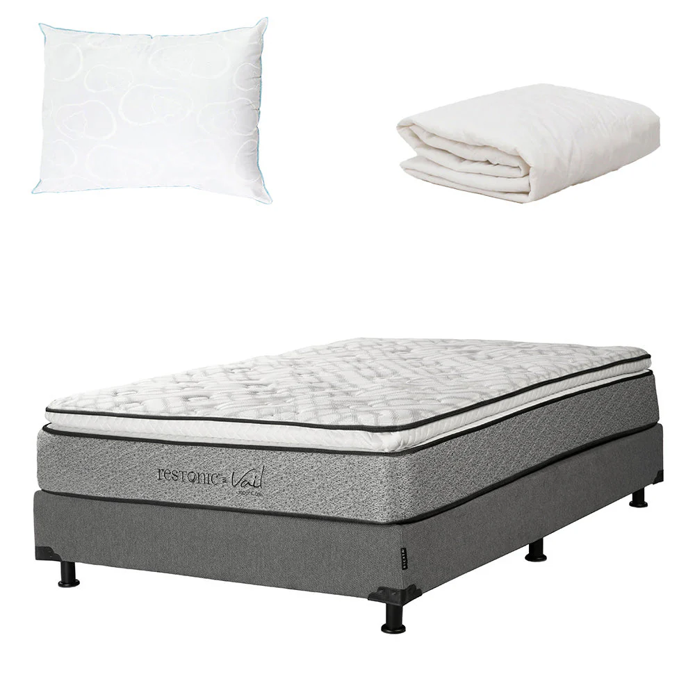 Colchón Restonic Vail con Box con Ropa de Cama - Image 9