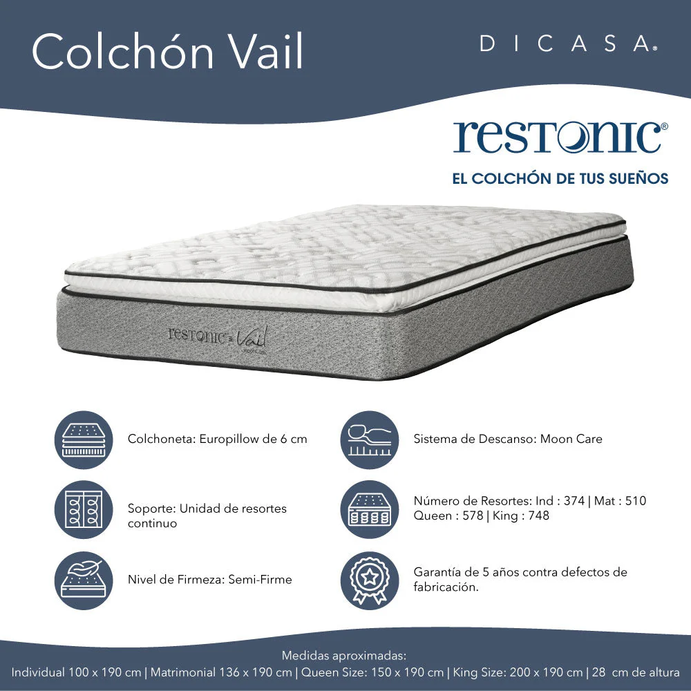 Colchón Restonic Vail con Ropa de Cama - Image 4