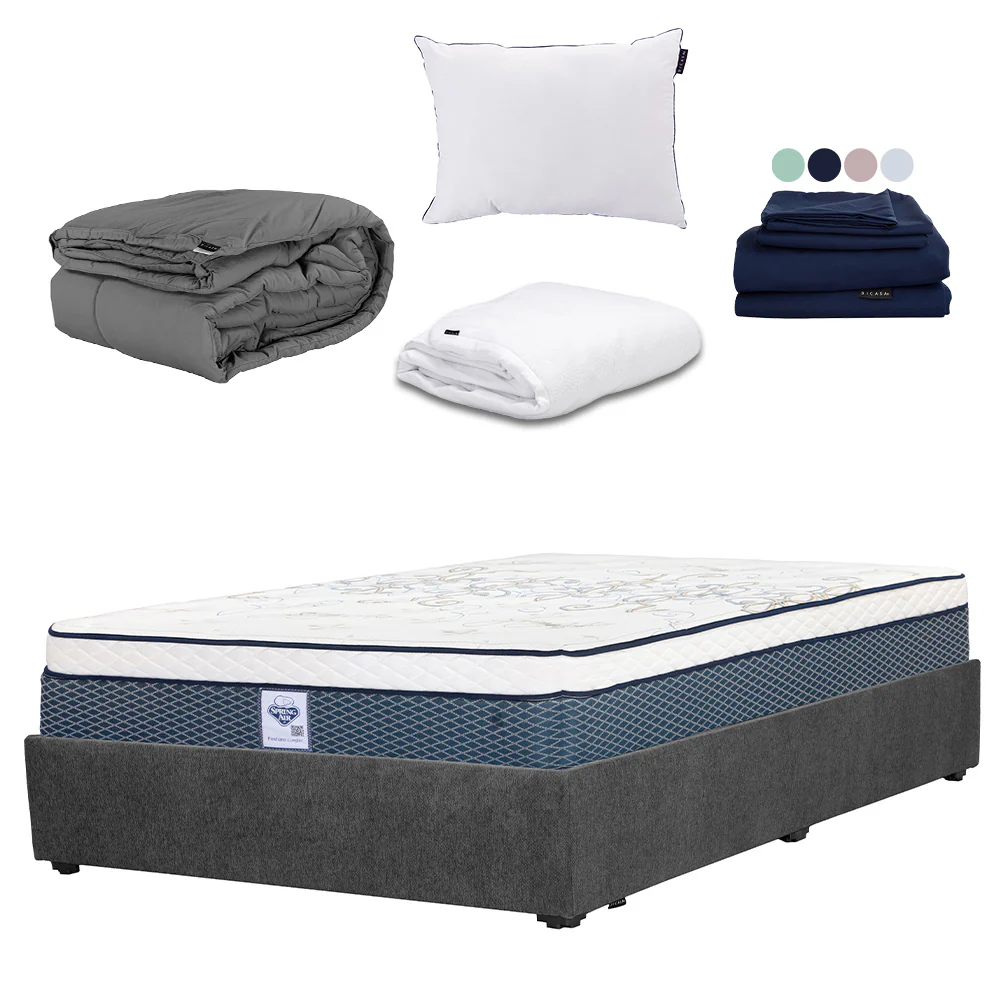 Colchón Spring Air Cantabria con Base Cama con Ropa de Cama - Image 7