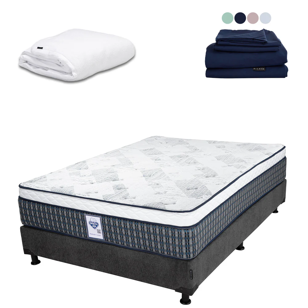 Colchón Spring Air Cardona con Box con Ropa de Cama - Image 10
