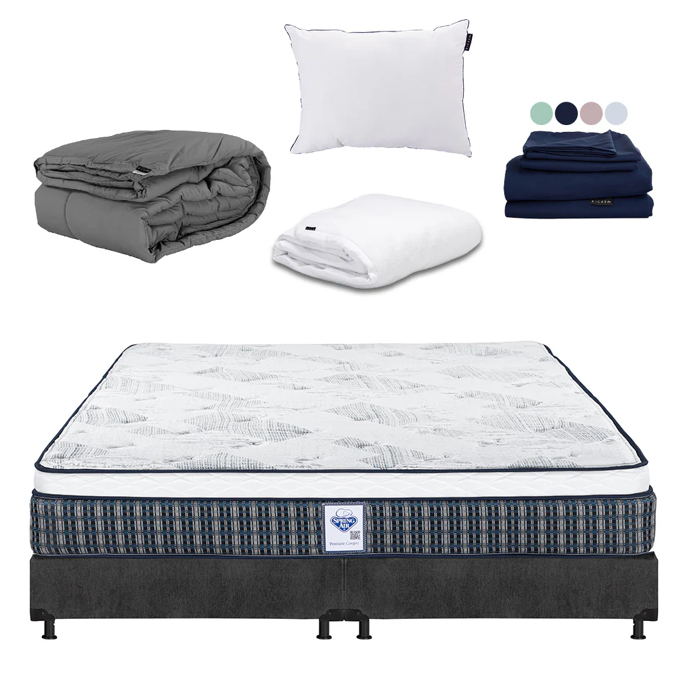 Colchón Spring Air Cardona con Box con Ropa de Cama - Image 18