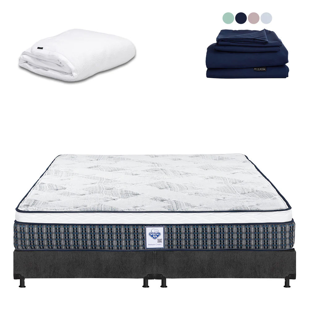 Colchón Spring Air Cardona con Box con Ropa de Cama - Image 19