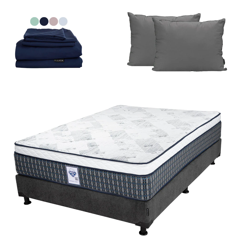 Colchón Spring Air Cardona con Box con Ropa de Cama - Image 6