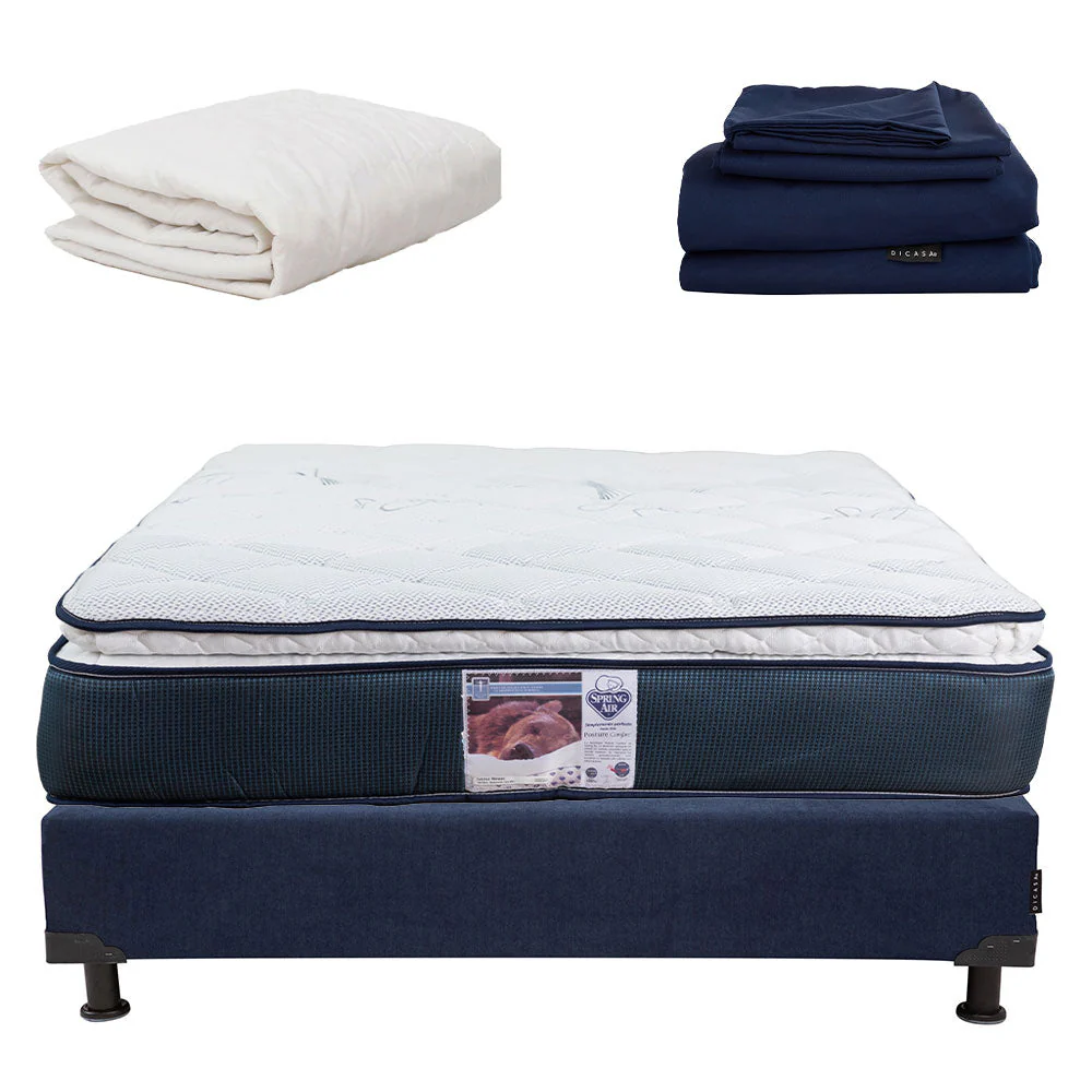 Colchón Spring Air Monaco con Box con Ropa de Cama - Image 10