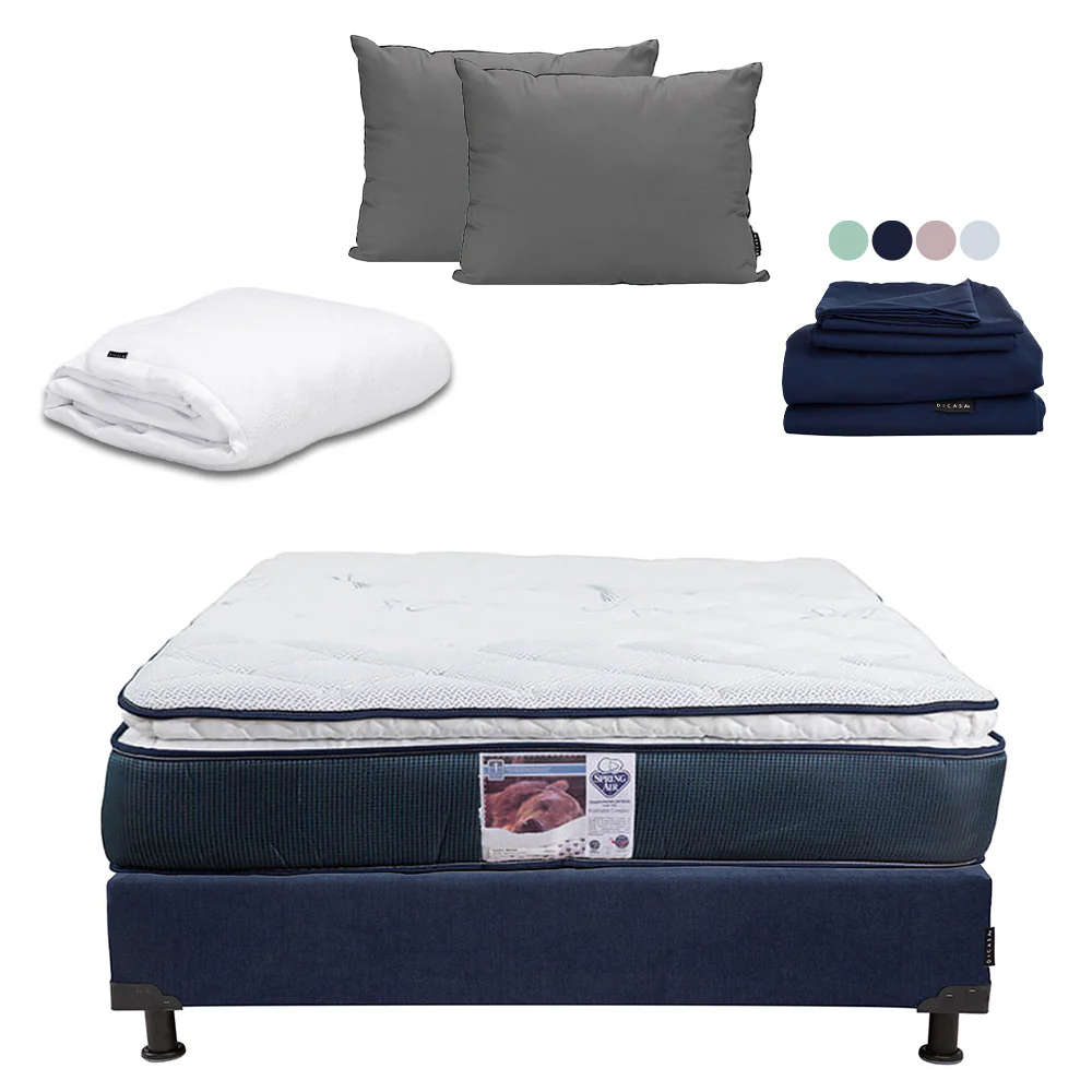 Colchón Spring Air Monaco con Box con Ropa de Cama - Image 24