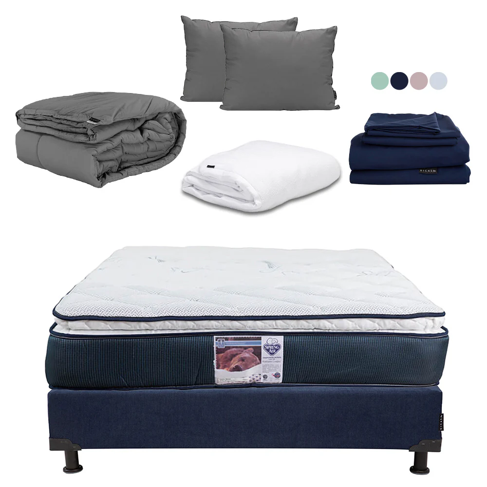 Colchón Spring Air Monaco con Box con Ropa de Cama - Image 25
