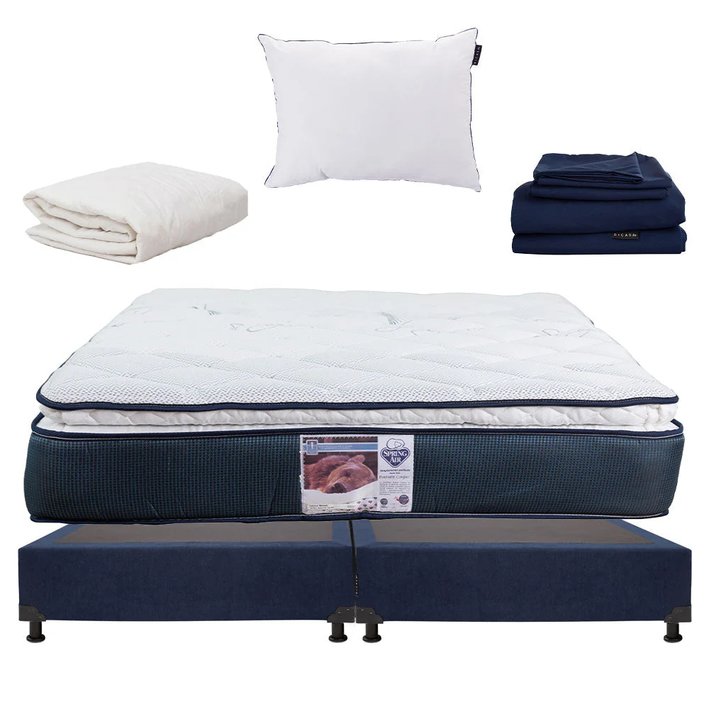 Colchón Spring Air Monaco con Box con Ropa de Cama - Image 30