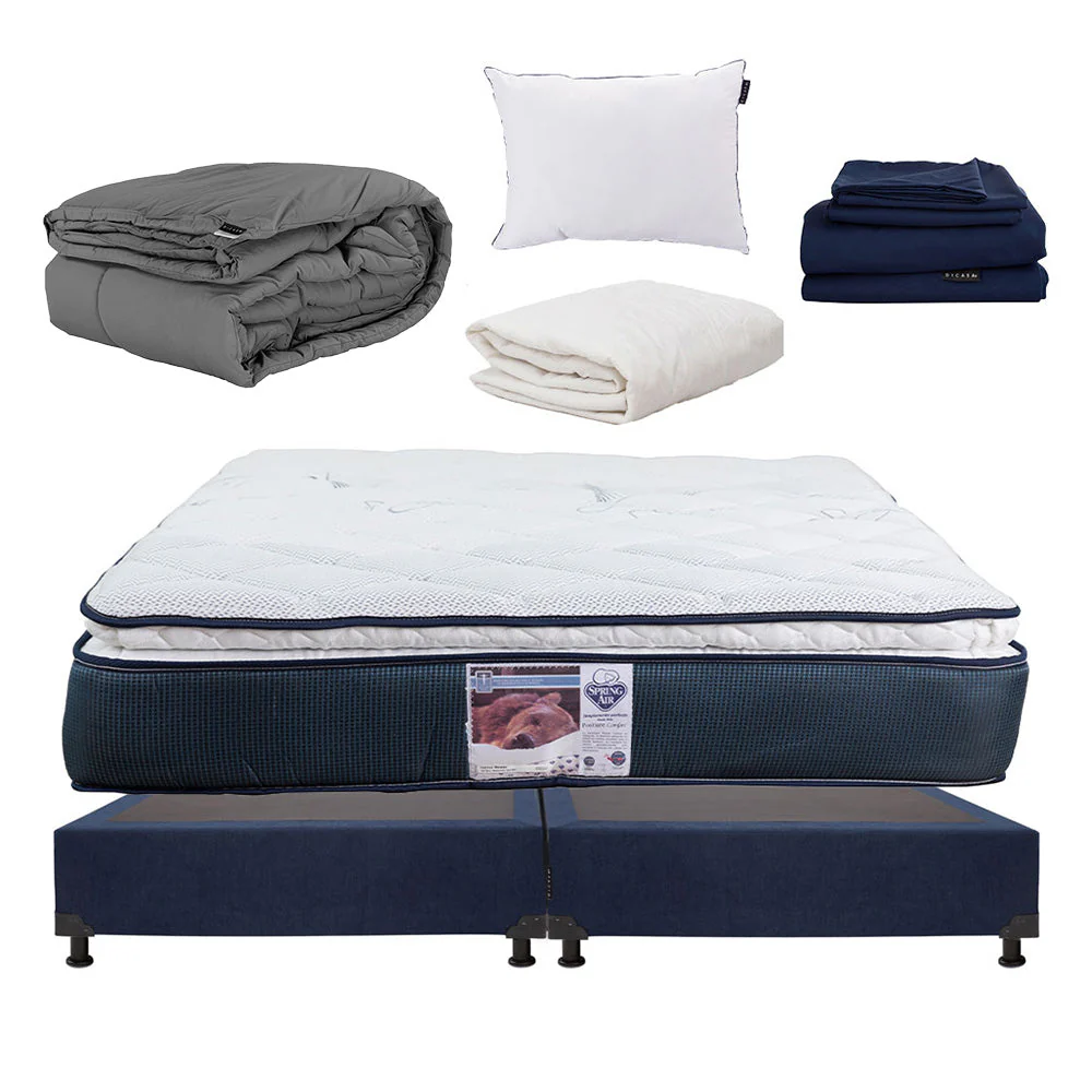 Colchón Spring Air Monaco con Box con Ropa de Cama - Image 31