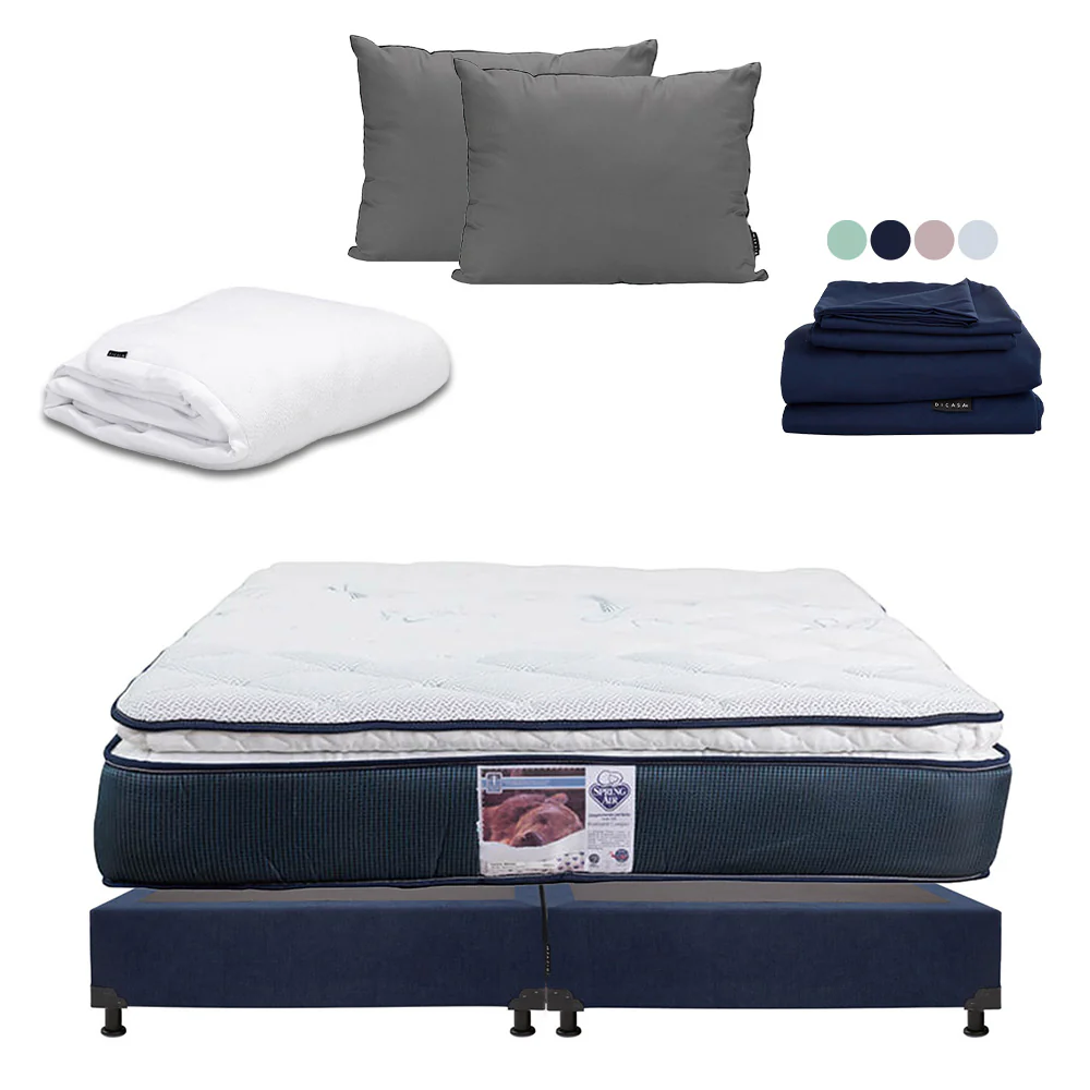 Colchón Spring Air Monaco con Box con Ropa de Cama - Image 43