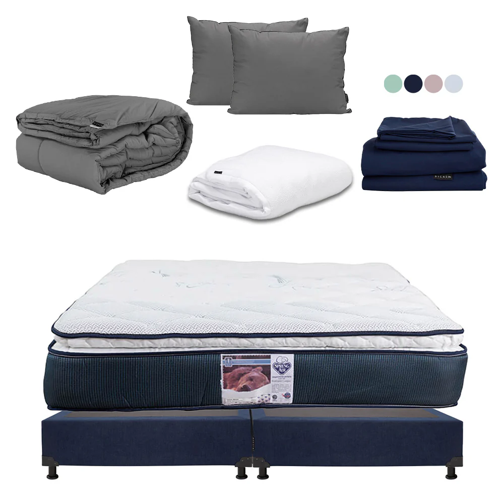 Colchón Spring Air Monaco con Box con Ropa de Cama - Image 44