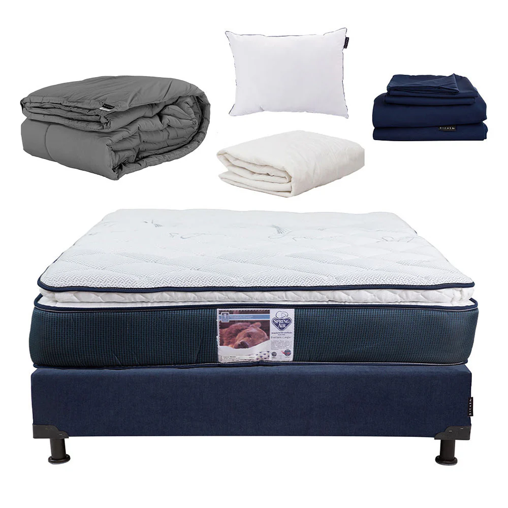Colchón Spring Air Monaco con Box con Ropa de Cama - Image 7