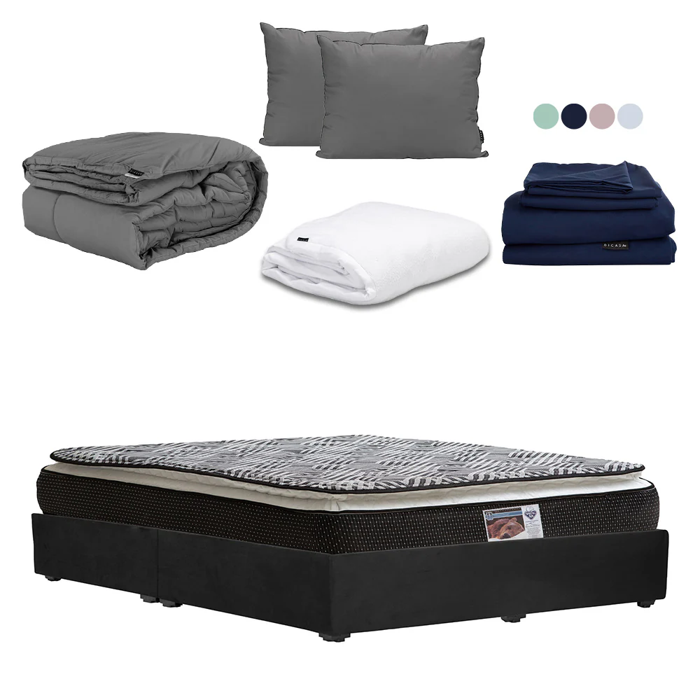 Colchón Spring Air Omega con Base Cama con Ropa de Cama - Image 4