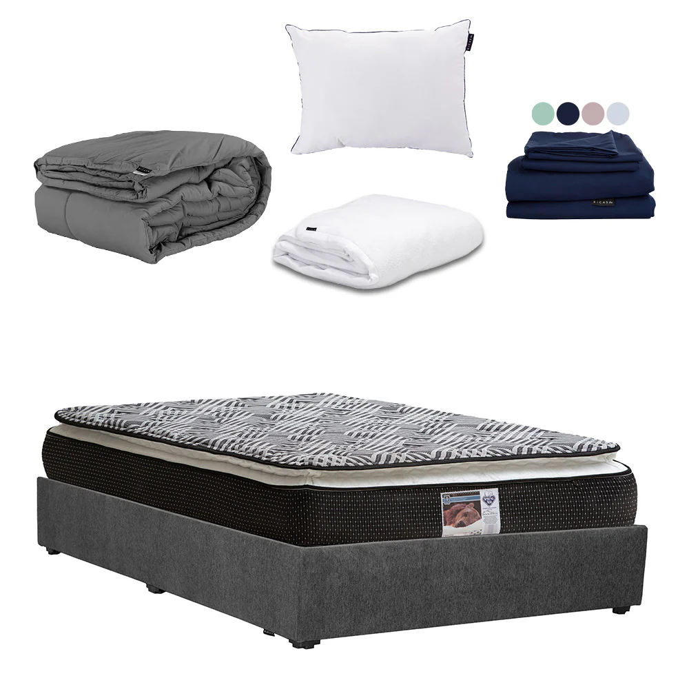 Colchón Spring Air Omega con Base Cama con Ropa de Cama - Image 6