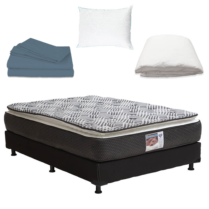 Colchón Spring Air Omega con Box con Ropa de Cama - Image 10