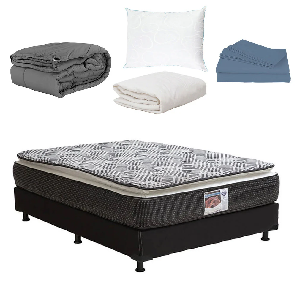 Colchón Spring Air Omega con Box con Ropa de Cama - Image 11
