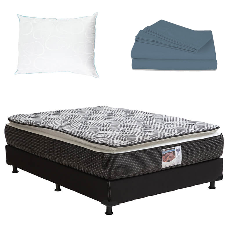 Colchón Spring Air Omega con Box con Ropa de Cama - Image 12