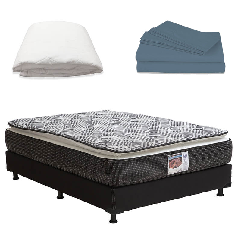 Colchón Spring Air Omega con Box con Ropa de Cama - Image 14