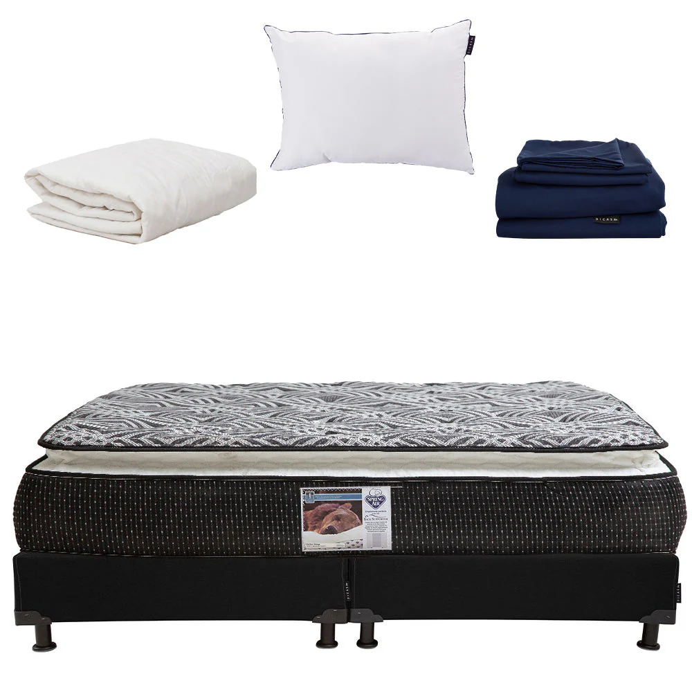 Colchón Spring Air Omega con Box con Ropa de Cama - Image 24