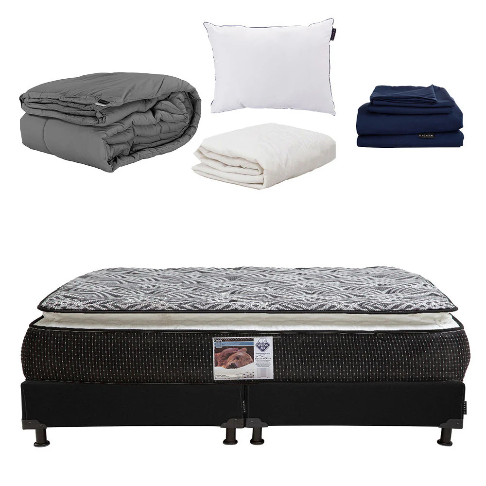 Colchón Spring Air Omega con Box con Ropa de Cama - Image 25