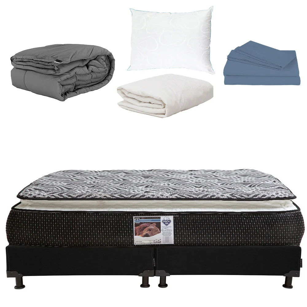 Colchón Spring Air Omega con Box con Ropa de Cama - Image 28
